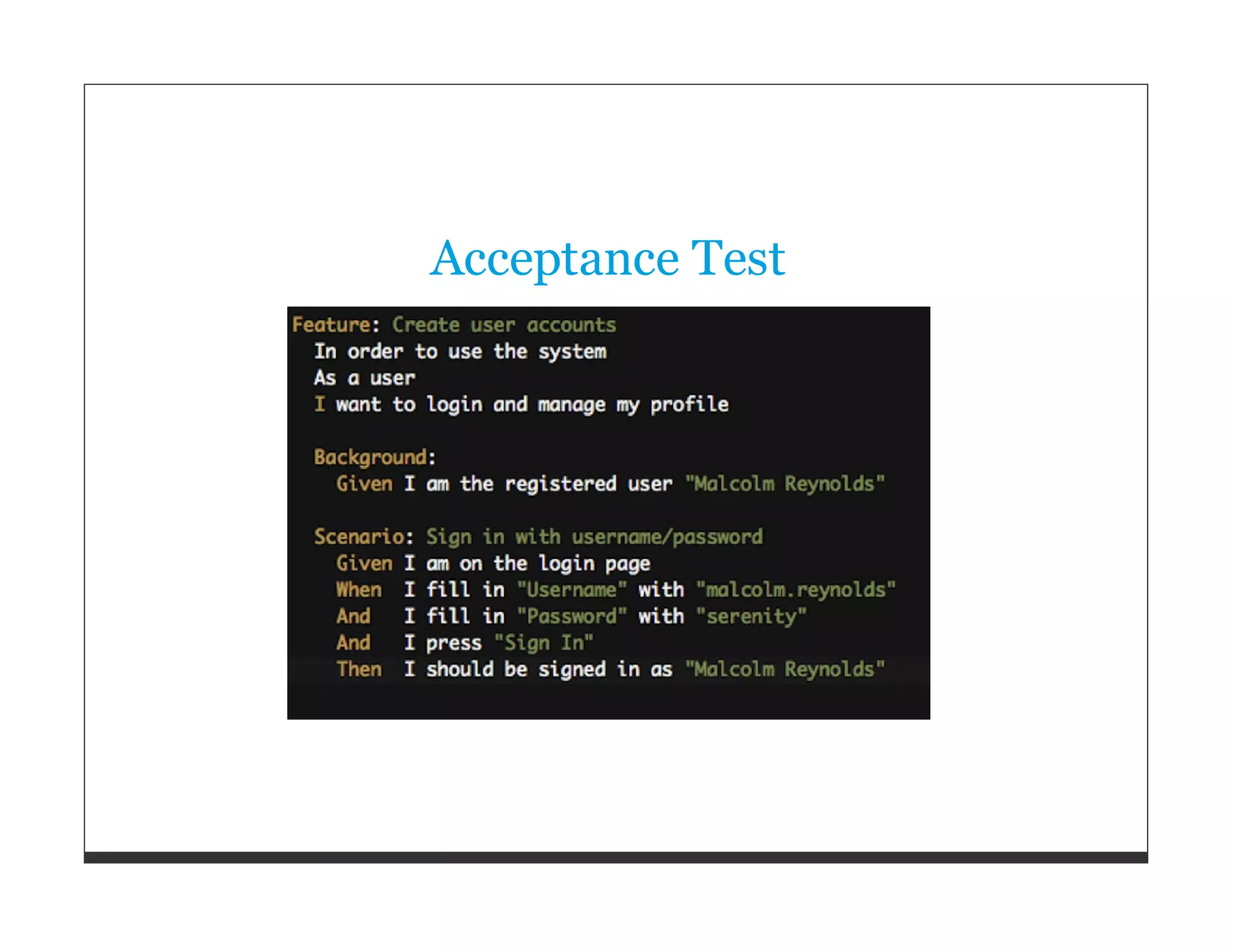 Acceptance Test 