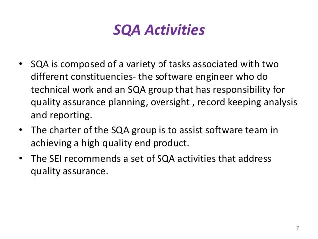 Software Quality Assurance
