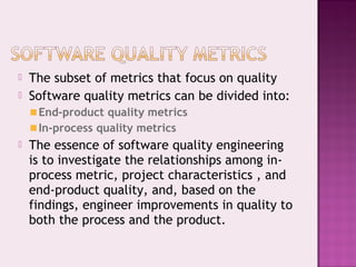 Software Quality Metrics | PPT