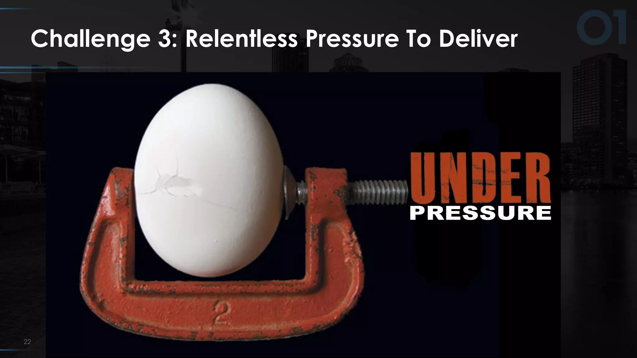 © 2018 VERACODE INC.22
Challenge 3: Relentless Pressure To Deliver
 