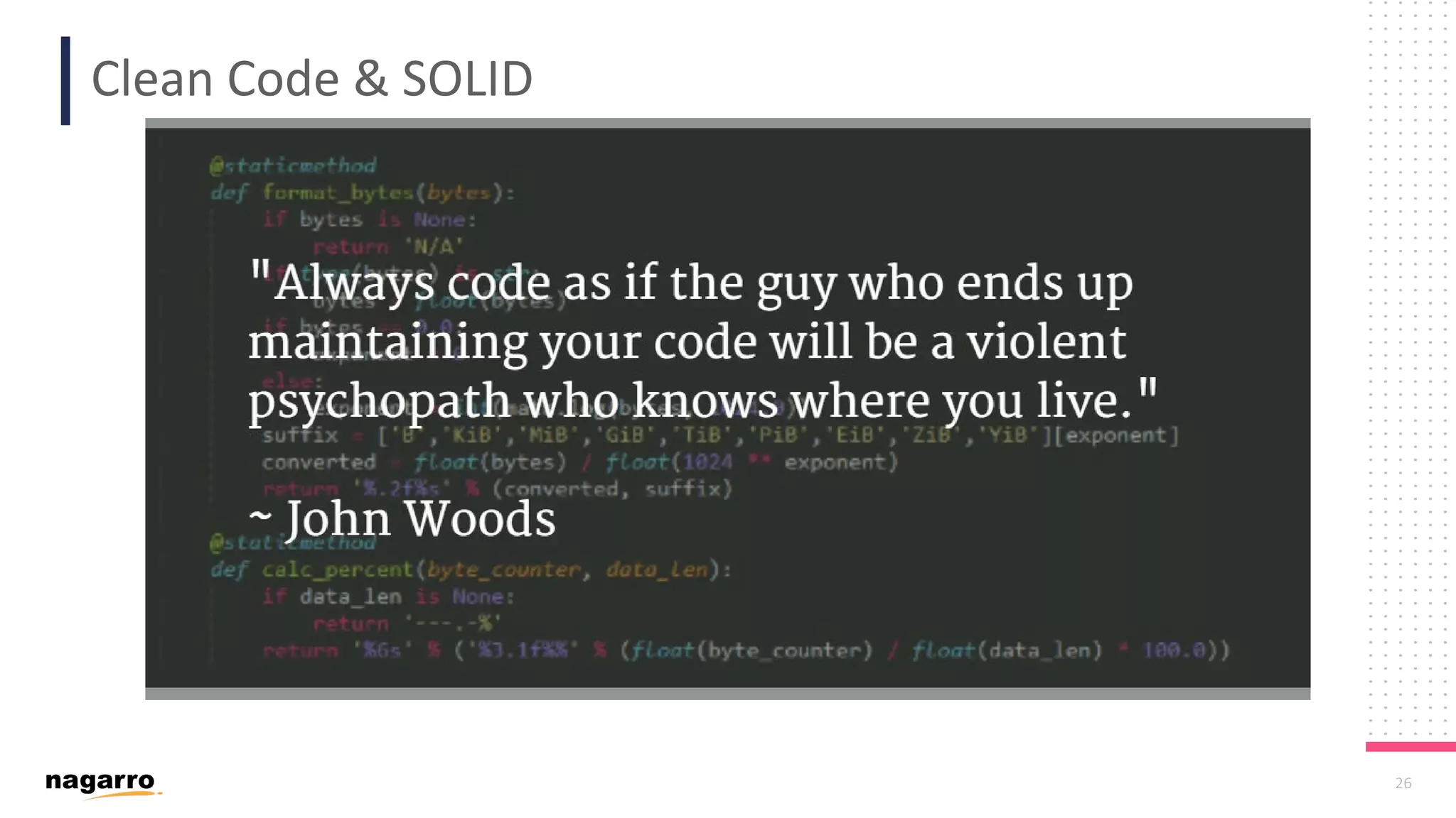 26 Clean Code & SOLID 