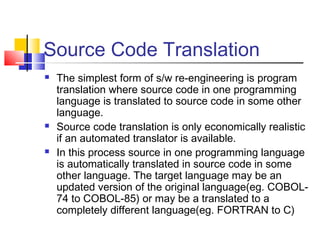 Software re engineering | PPT