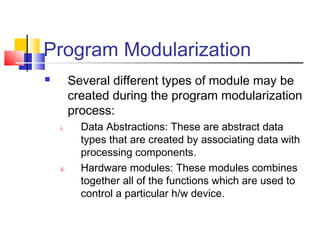 Modularization Types Software re engineering | PPT
