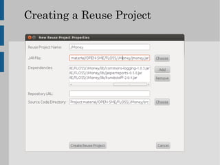 Creating a Reuse Project
 