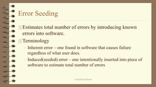 Software Reliability Models Error Seeding Model And Failure Model Iv Pdf