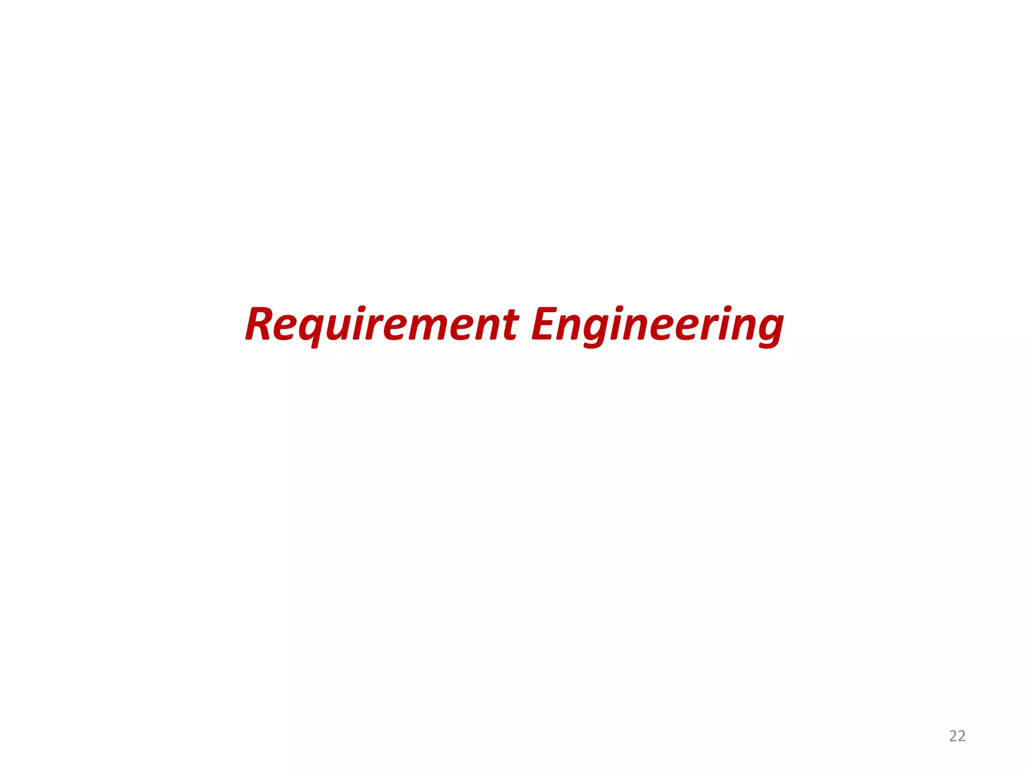 Requirement Engineering
22
 