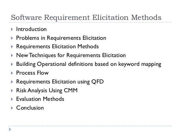 requirements elicitation techniques