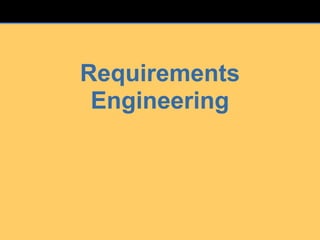 Requirements
Engineering
 