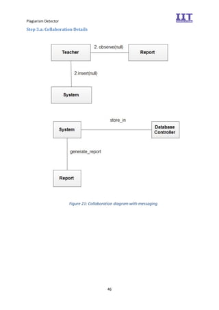 Plagiarism Detector
46
Step 3.a: Collaboration Details
Figure 21: Collaboration diagram with messaging
 