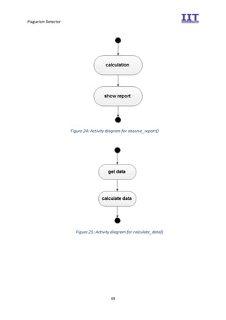 Plagiarism Detector
49
Figure 24: Activity diagram for observe_report()
Figure 25: Activity diagram for calculate_data()
 