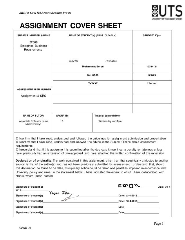 Software Requirement Specification Srs