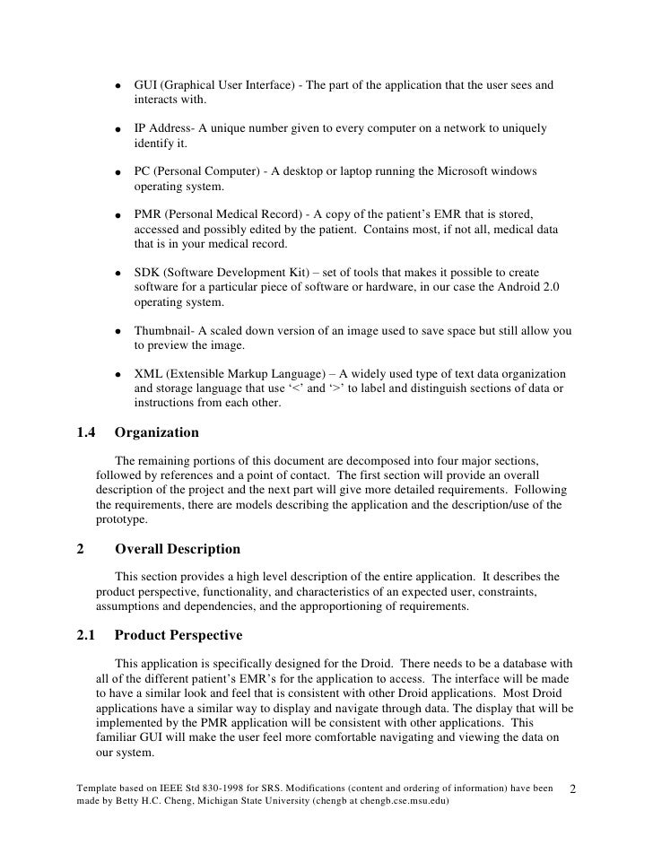 Software Requirements Specification Final