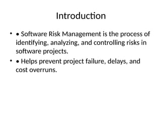ppt software development risk and software risk... software_risk_management.pptxFFFFFFFFFFF | PPTX
