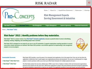 RISK RADAR

12

 