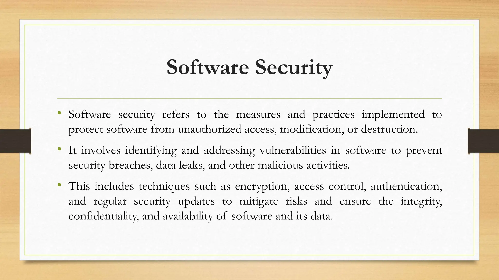 Presentation topic Software Security.pptx | Internet | Computing