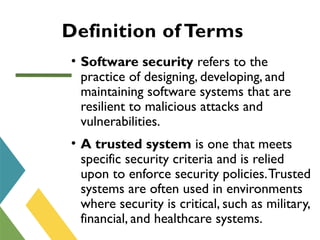Software Security Definition Software Security and Trusted Systems.pptx