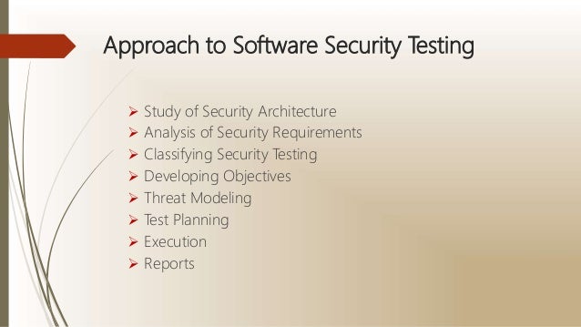 software security testing software security testing