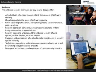 Software application security training course | Tonex Training | PPTX