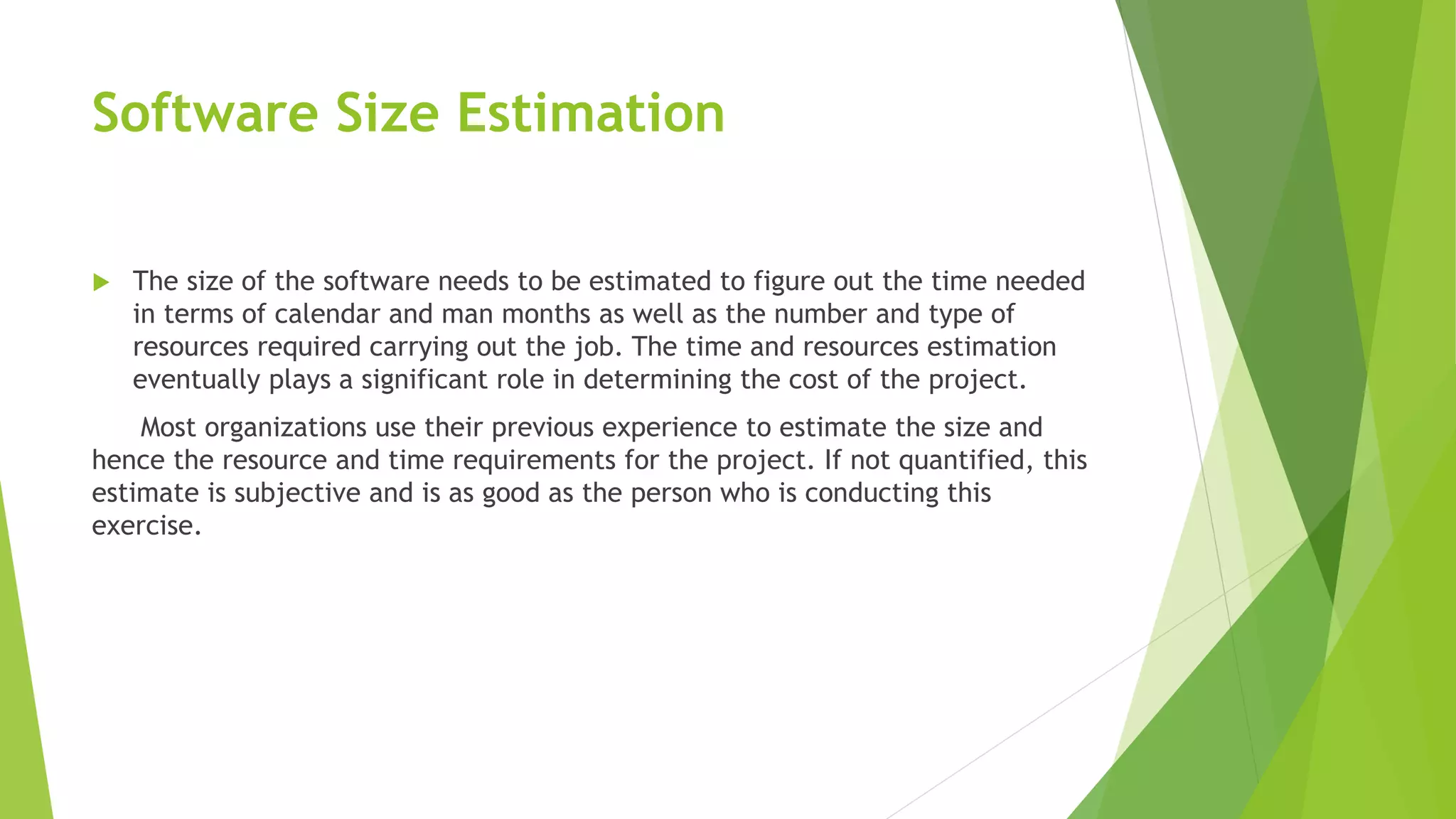 Software size estimation | PPTX