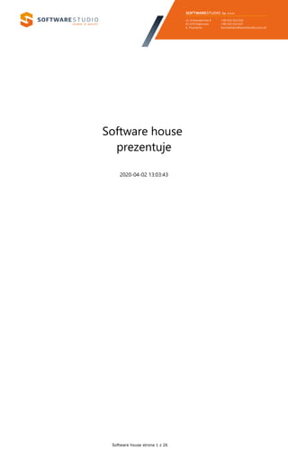 Software house
prezentuje
2020-04-02 13:03:43
Software house strona 1 z 26
 