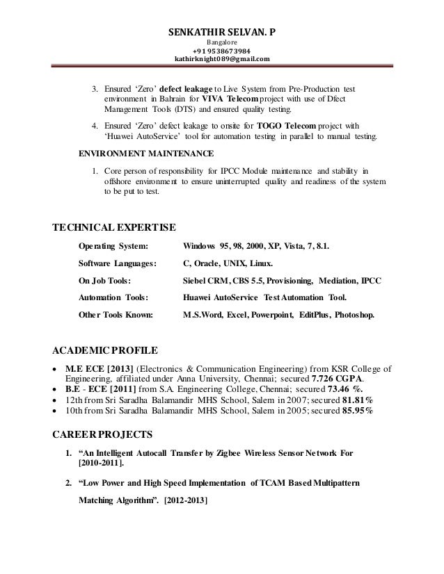 software testing engineers resume resume for software testing
