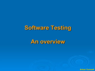 Software Testing An overview 