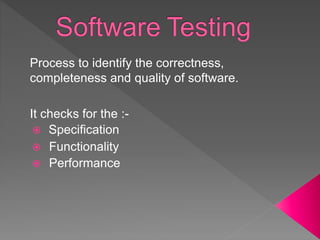 Completeness Test Process Software testing | PPTX