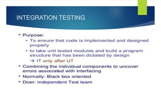 INTEGRATION TESTING
 