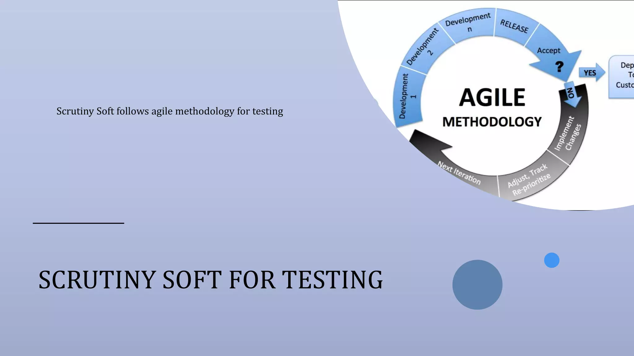 SCRUTINY SOFT FOR TESTING
Scrutiny Soft follows agile methodology for testing
 