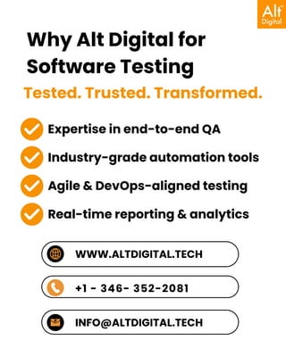 software testing - Alt digital technologies | PDF