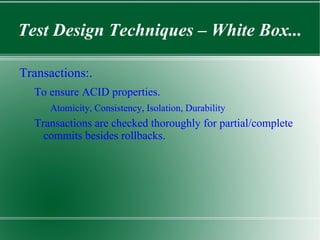 Identifies Risks, Constraints and Exposures present. 