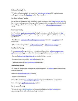 Comprehensive Software Testing & QA Services for Mobile and Desktop ...