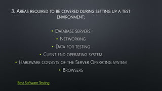 Software testing and test environment | PPTX