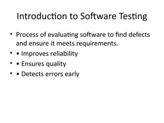 Different types of software testing in software engineering | PPTX