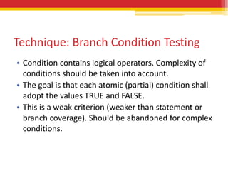 Software Testing Foundations Part 5 - White Box Testing | PPTX