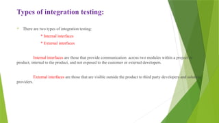 SOFTWARE TESTING INTEGRATION TESTING.pptx