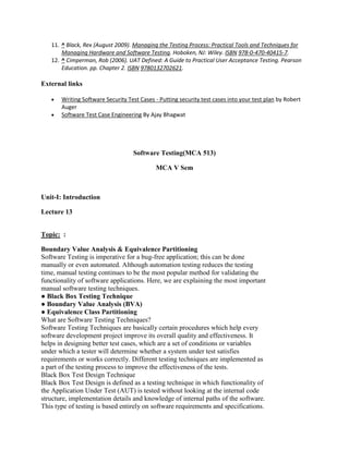 software testing lecture notes - notes - software... Software testing lecture notes | PDF