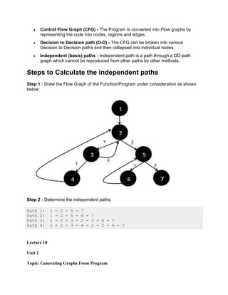Software testing lecture notes | PDF