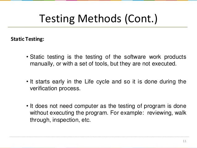types of software testing