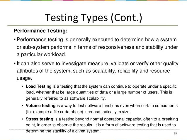 types of software testing