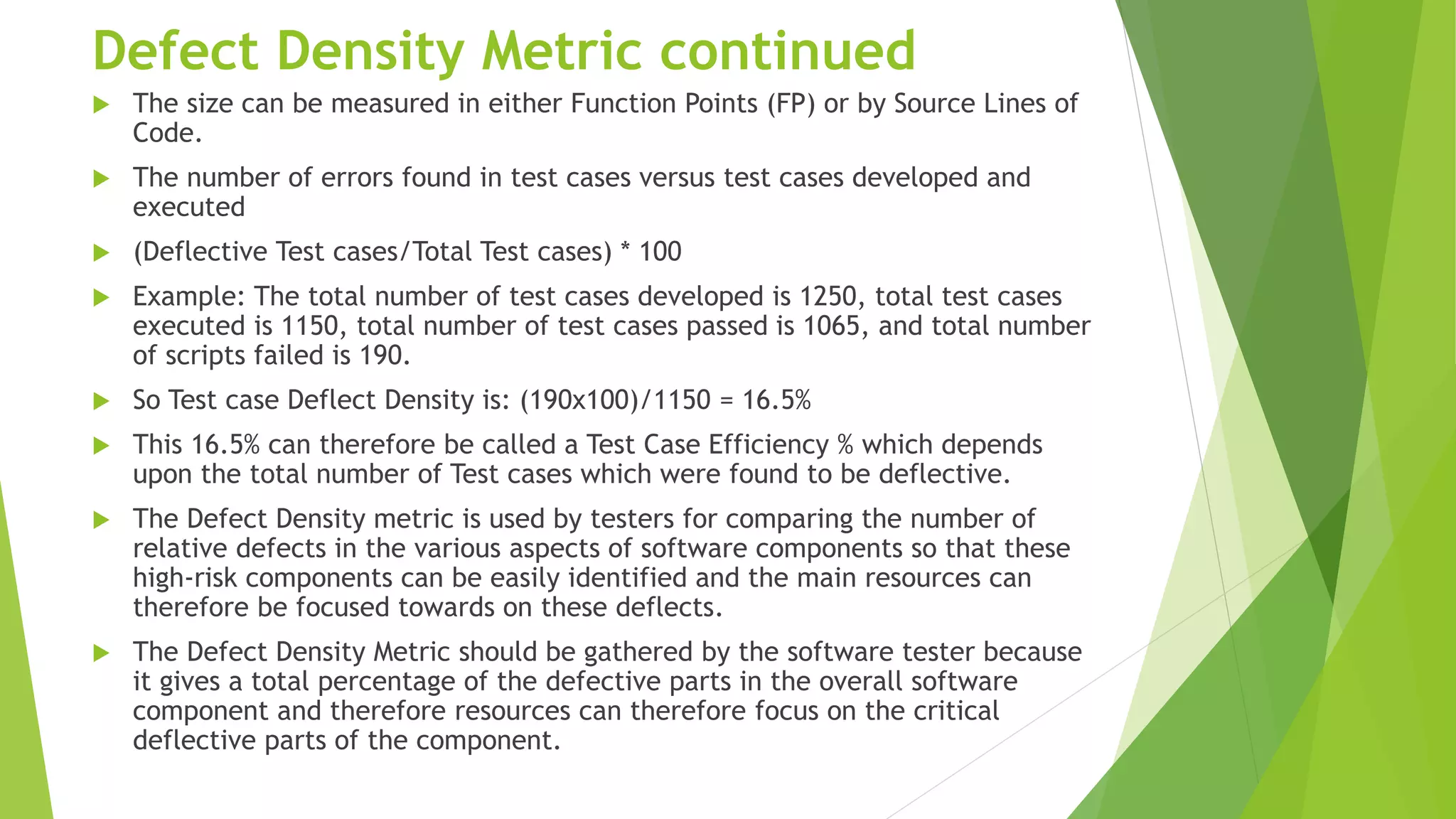 Software testing metrics | PPT