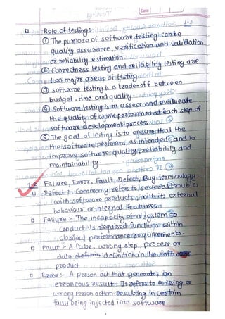 Software Testing NOTES - Unit 1.pdf