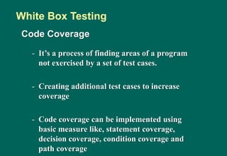 Software testing overview subbu Slide 32