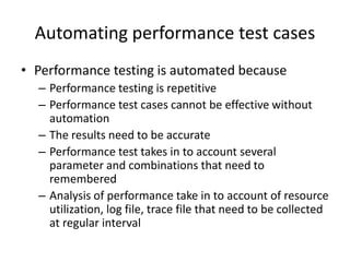 Software testing performance testing | PPTX