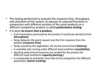 Software testing performance testing | PPT