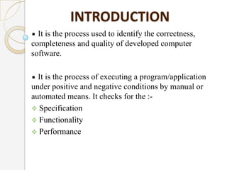 Software testing ppt | PPTX