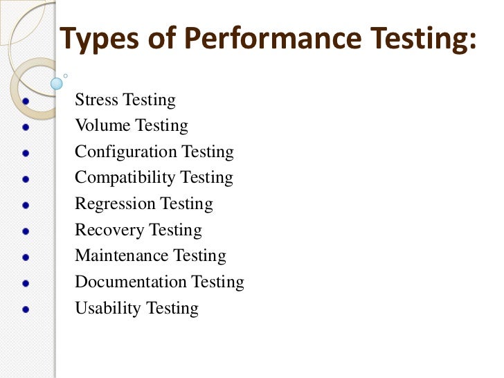 types of software testing