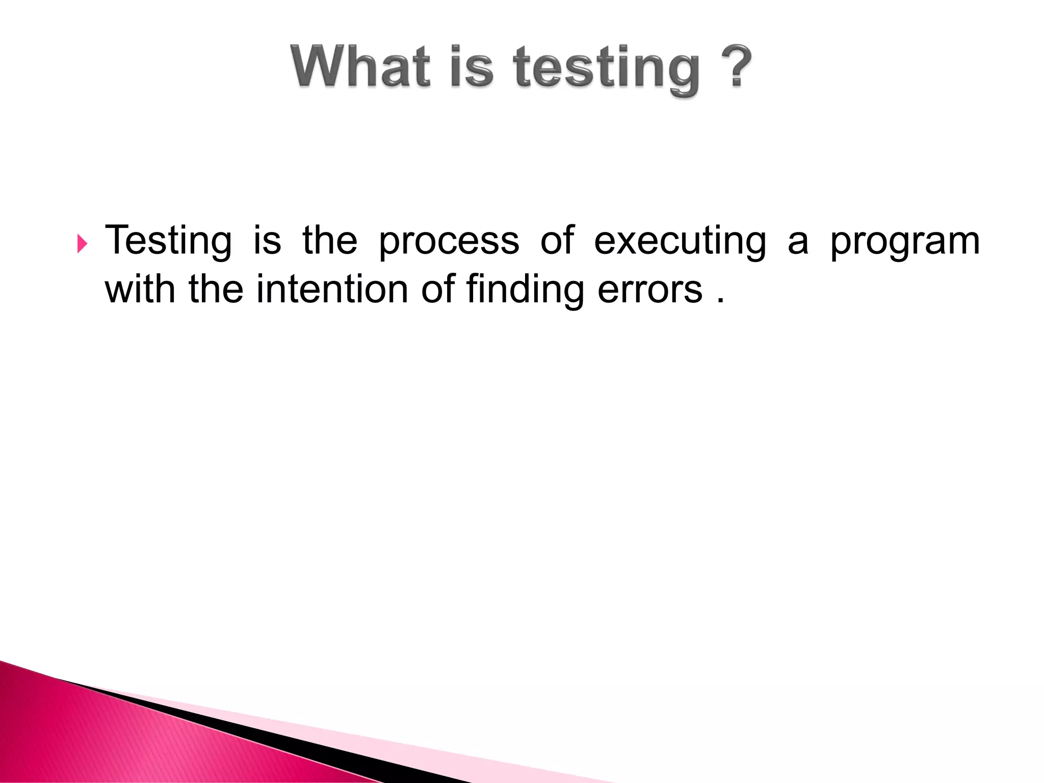 Software testing ppt | PDF