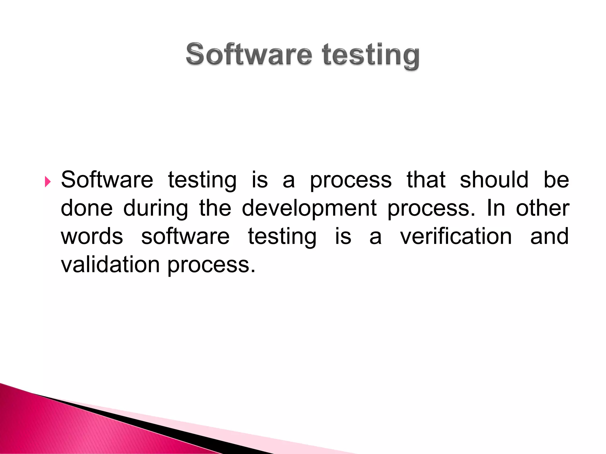 Software testing ppt | PDF
