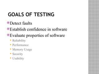Software_Testing_ppt.pptx for software Engineering subject | PPTX